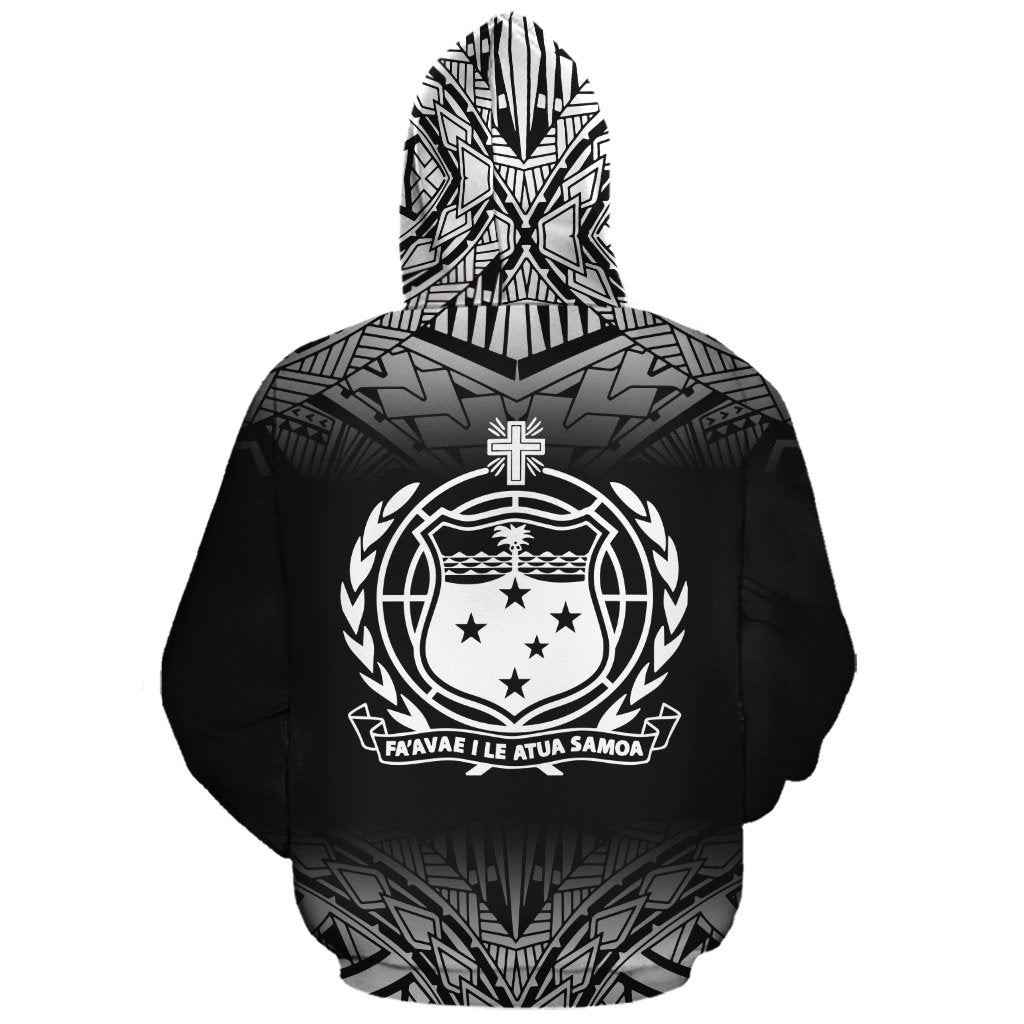 Samoa Polynesian Custom Zip up Hoodie White Frog - Polynesian Pride