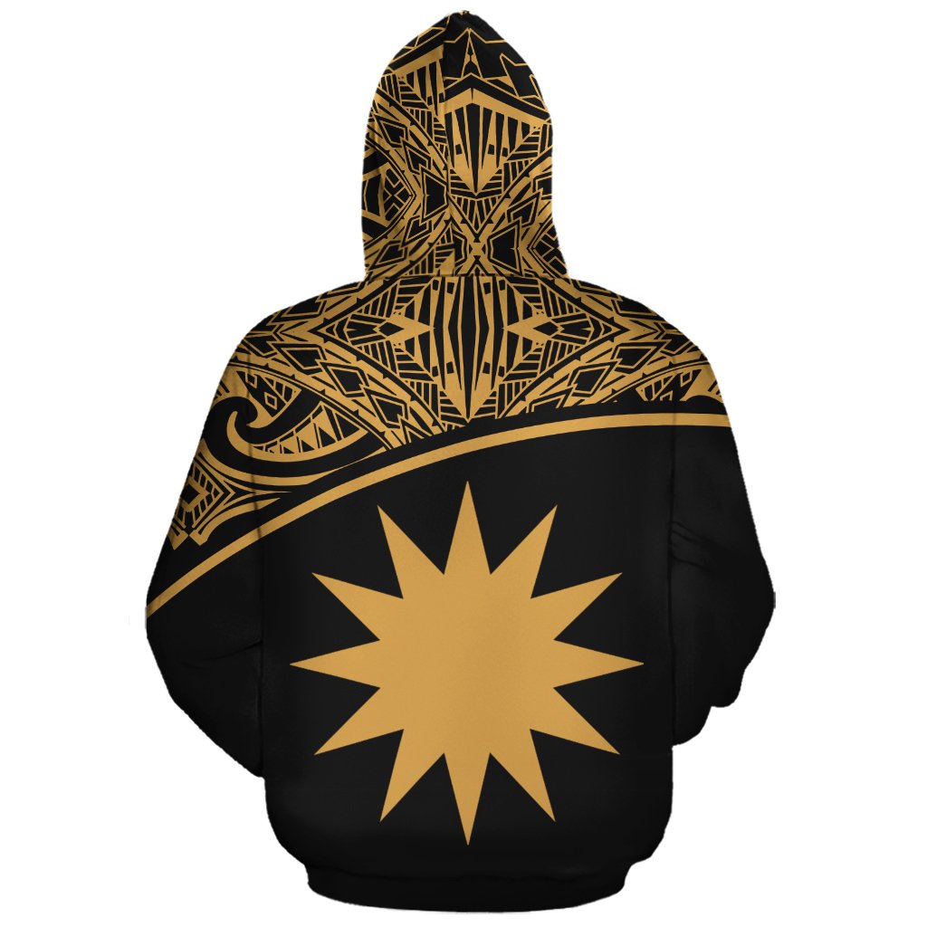 Nauru Polynesian Custom Hoodie Gold Curve - Polynesian Pride