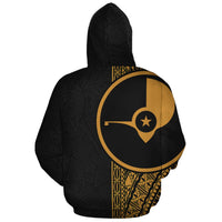 Yap Polynesian Custom Hoodie Yellow Line - Polynesian Pride