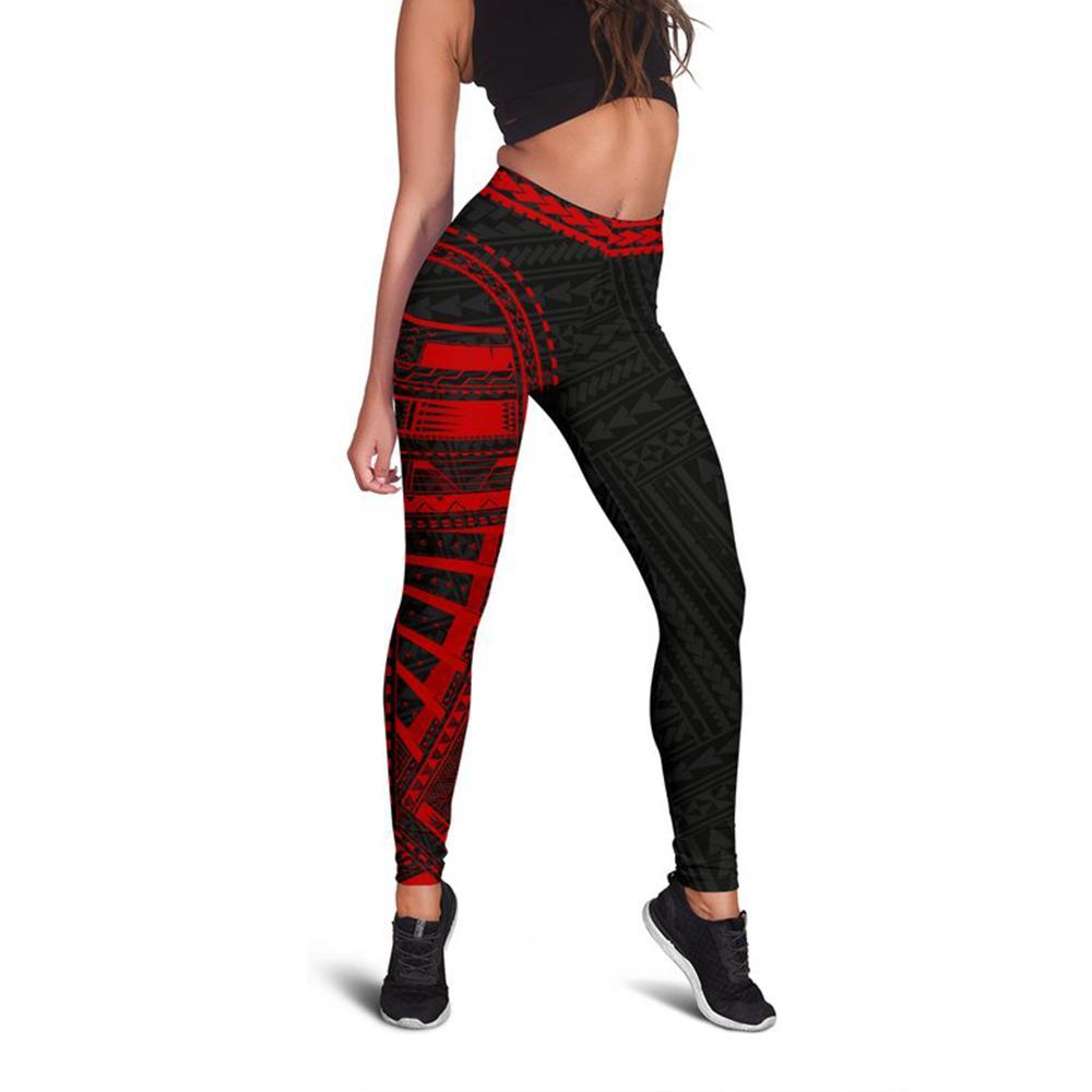 Micronesia Rising Leggings (Red) A16 - Polynesian Pride