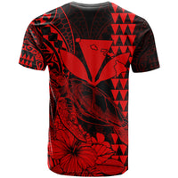 Kakau Polynesian Tribal Hawaiian Turtle with Kanaka Maoli Red T Shirt LT9 - Polynesian Pride