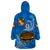 (Custom Personalised) Tonga Kumete Kava Bowl Sila Vibes - Blue Wearable Blanket Hoodie LT8 - Polynesian Pride