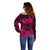 Kakau Polynesian Tribal Hawaiian Turtle with Kanaka Maoli Pink Off Shoulder Sweater LT9 - Polynesian Pride