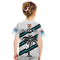 Fiji Rugby Tapa Pattern Fijian 7s White Kid T Shirt LT14 - Polynesian Pride