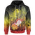 Tahiti Custom Hoodie Humpback Whale with Tropical Flowers (Yellow) Unisex Yellow - Polynesian Pride