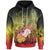 Custom Kosrae Hoodie Humpback Whale with Tropical Flowers (Yellow) - Polynesian Pride