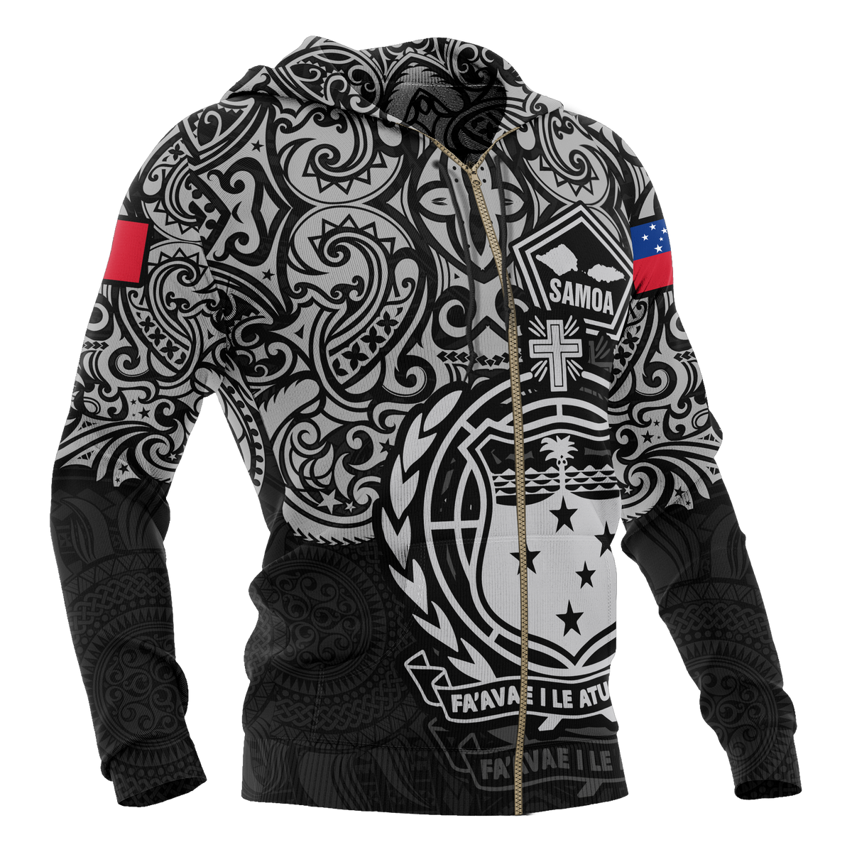 Samoa Polynesian Hoodie (Zip up) Pride of Samoa - Polynesian Pride