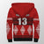 (Custom Personalised) Tonga Sherpa Hoodie - Tongan Pattern - Custom Text and Number LT13 - Polynesian Pride