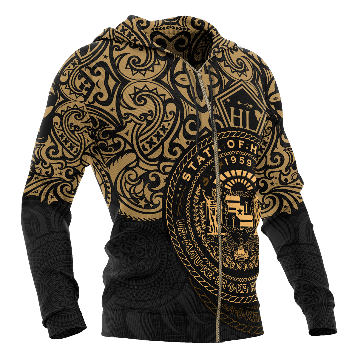 Polynesian Hawaii Hoodie (Zip up) Pride of Hawaii - Polynesian Pride