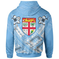 Fiji Polynesian Zip up Hoodie Fiji Flag Camisole Hibiscus Style - Polynesian Pride