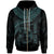 Fiji Polynesian Custom Zip up Hoodie Fiji Waves (Turquoise) Unisex Turquoise - Polynesian Pride