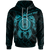 American Samoa Polynesian Custom Hoodie Vintage Polynesian Turtle (Turquoise) Unisex Turquoise - Polynesian Pride