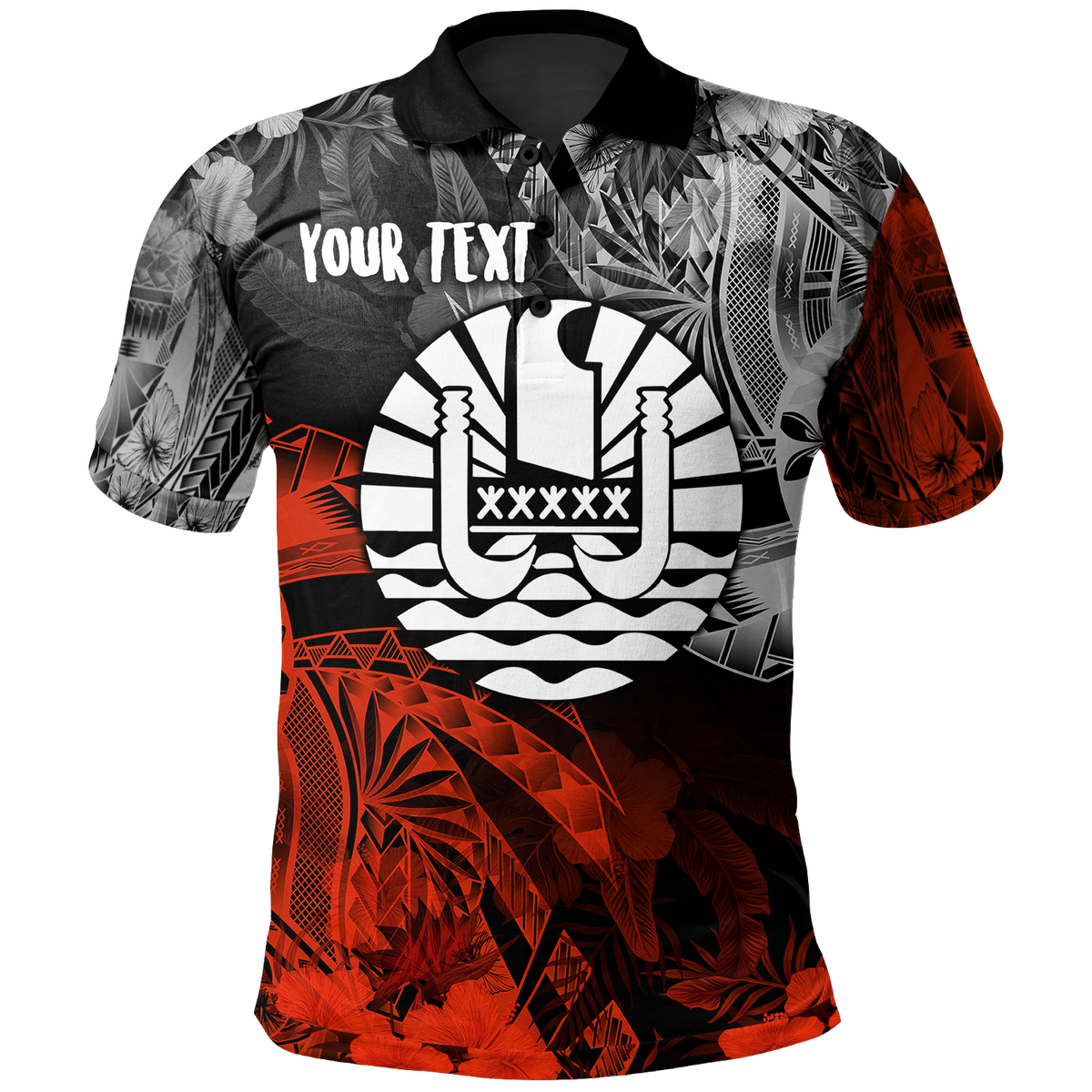Tahiti Polynesian Custom Polo Shirt Vintage Polynesian Turtle Unisex Black - Polynesian Pride