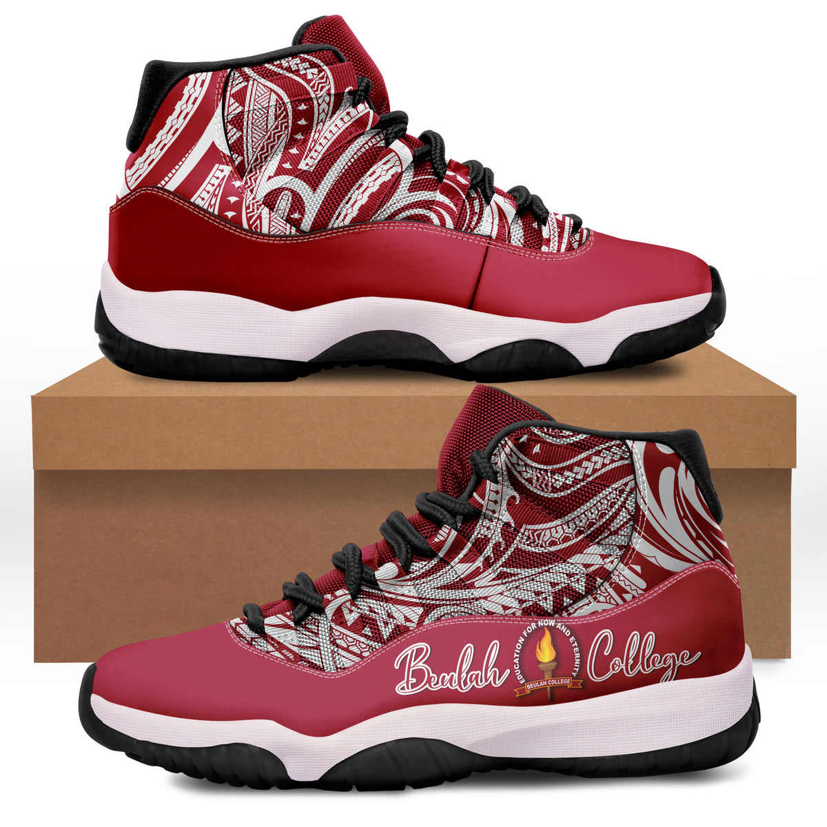 Tonga Beulah College Sneaker J.11 Style No.2 LT6 Red - Polynesian Pride