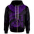 Vanuatu Polynesian Custom Zip up Hoodie Vanuatu Waves (Purple) Unisex Purple - Polynesian Pride