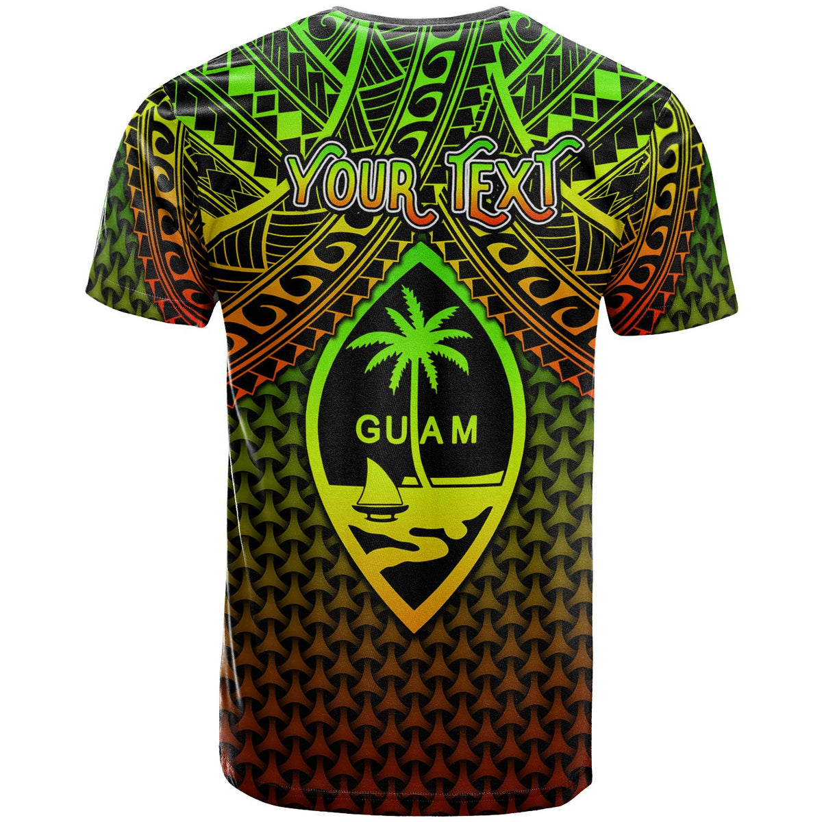 Polynesian Guam Custom T Shirt Reggae Vintage Polynesian Patterns - Polynesian Pride