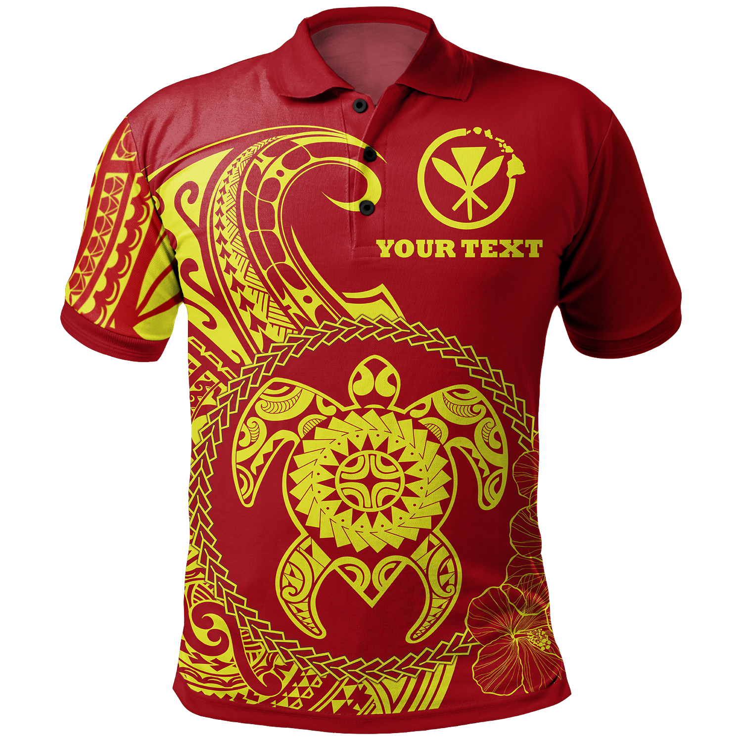 Hawaii Polynesian Custom Polo Shirt Vintage Polynesian Turtle (Red) Unisex Red - Polynesian Pride