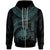 Nauru Polynesian Custom Zip up Hoodie Nauru Waves (Turquoise) Unisex Turquoise - Polynesian Pride