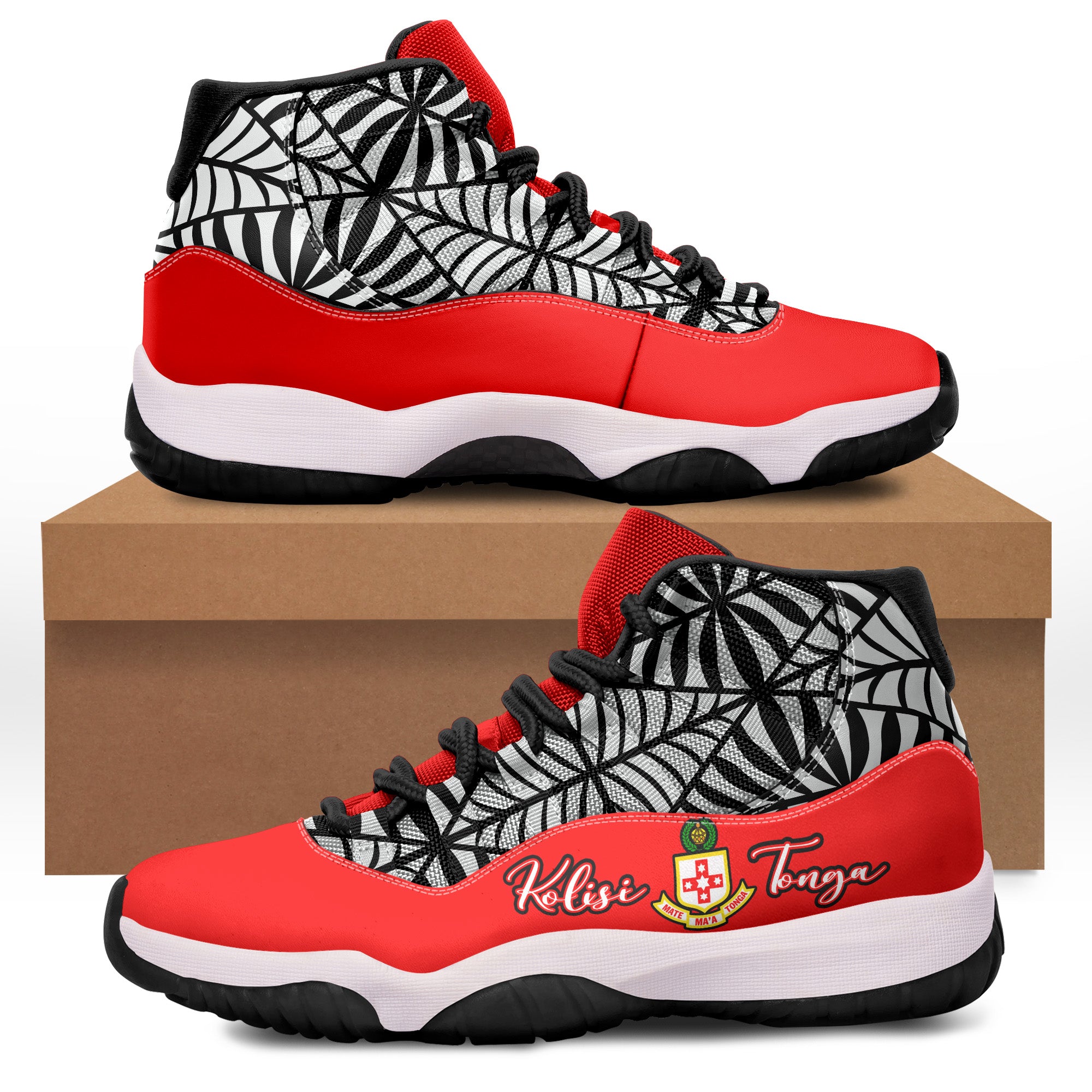 Kolisi Tonga Sneaker J.11 Style No.6 LT6 Red - Polynesian Pride