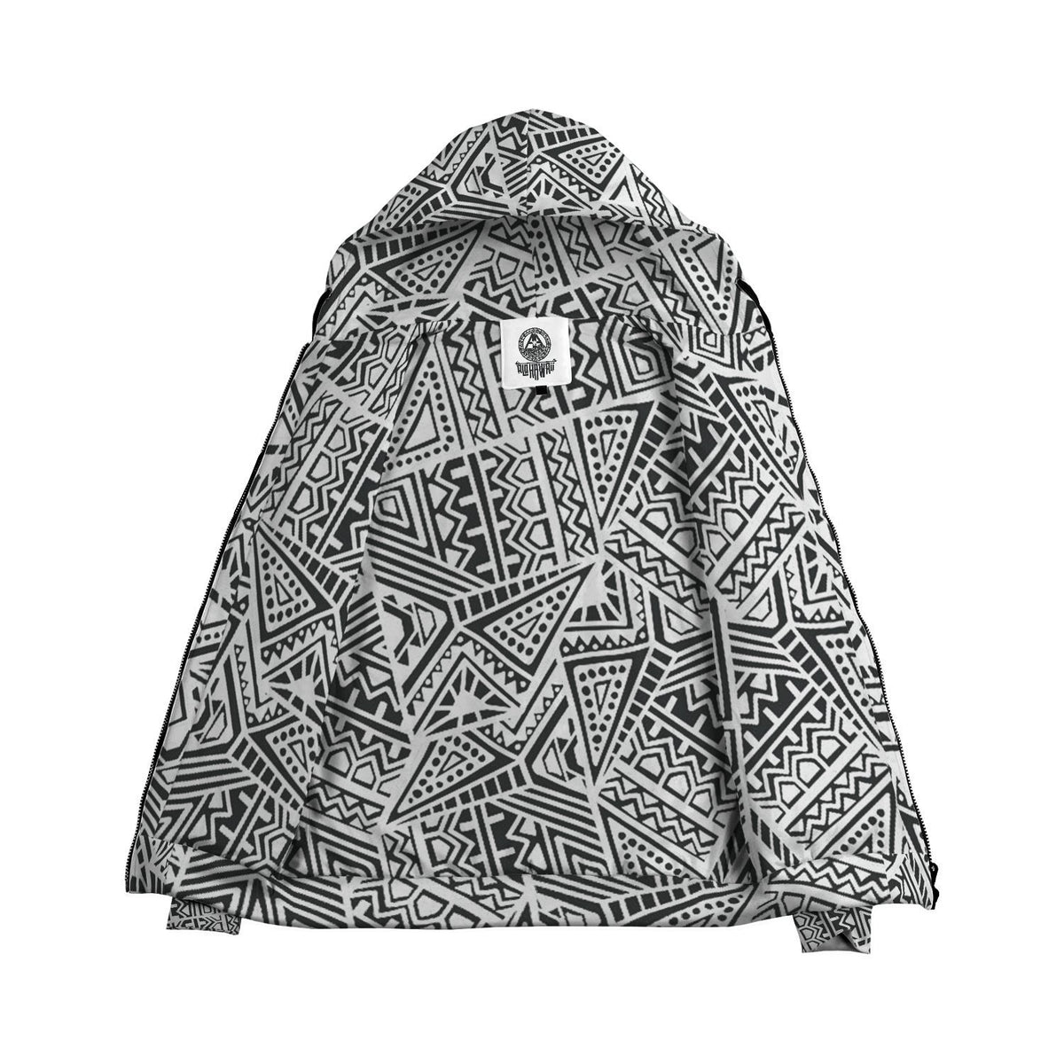 Hawaiian Pattern Inside Print Zip Hoodie - Polynesian Pride