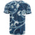 Polynesian Shirt Flourish Style With Tribal Fabric Blue Color - Polynesian Pride