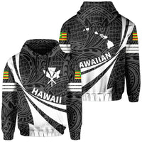 Kanaka Polynesian Hoodie White Doma Style Unisex White - Polynesian Pride