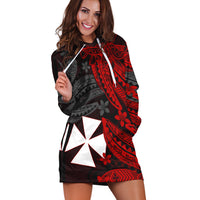 (Custom Personalised) Wallis and Futuna Hoodie Dress Enjoy Polynesian Flowers LT13 - Polynesian Pride