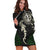 Aotearoa Fern Hoodie Dress Maori Manaia and Fish LT13 - Polynesian Pride