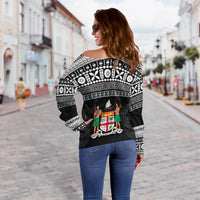 Fiji Rugby Off Shoulder Sweater Lifestyle 2022 Flying Fijians LT13 - Polynesian Pride