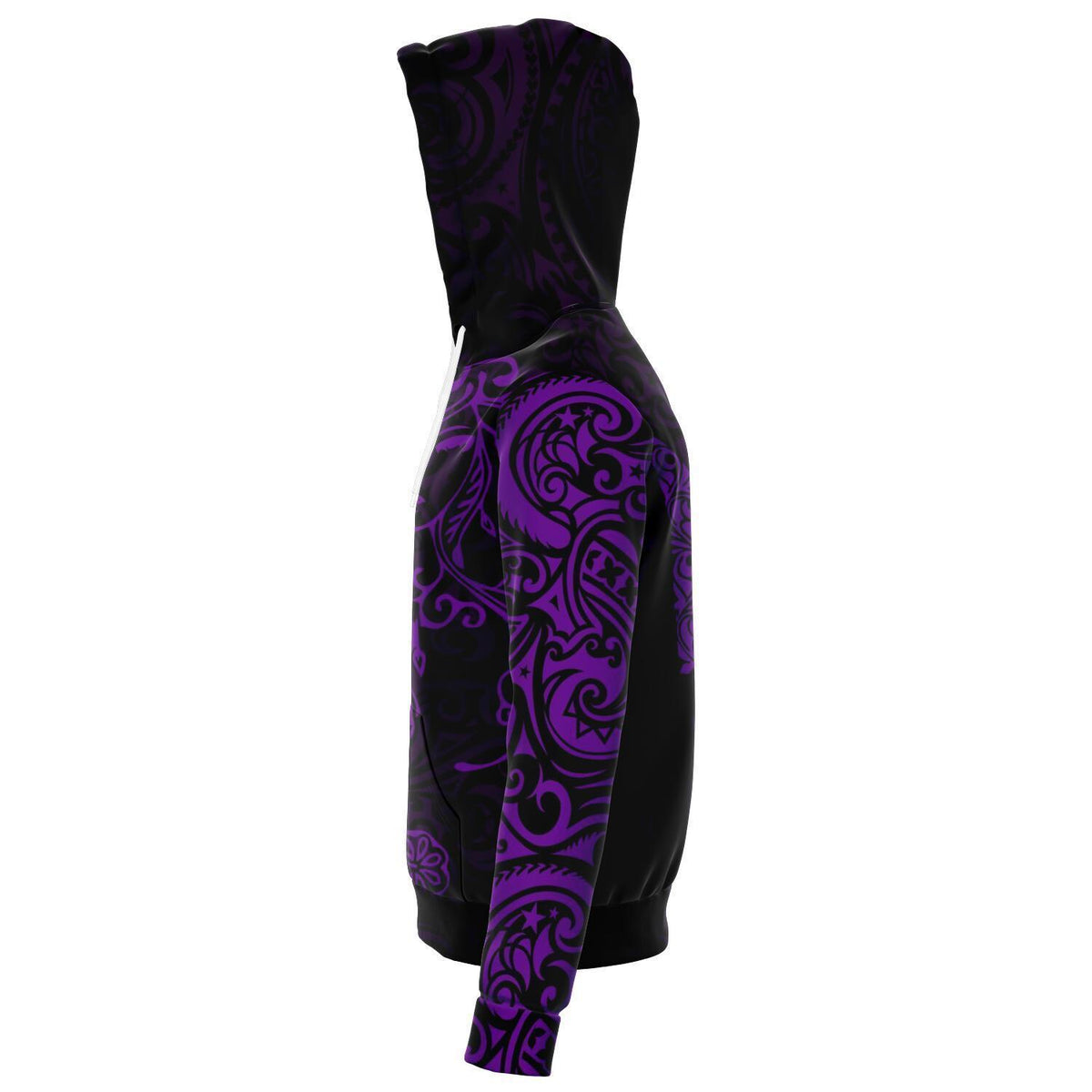 Virgo Zodiac Zip Hoodie Aotearoa Maori Tattoo - Polynesian Pride