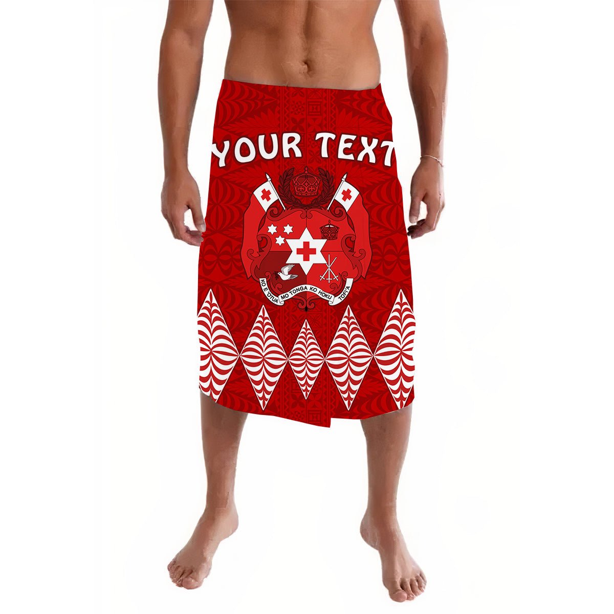 Custom Tonga Warriors Lavalava Tongan Pattern Ver.02 LT13 Red - Polynesian Pride