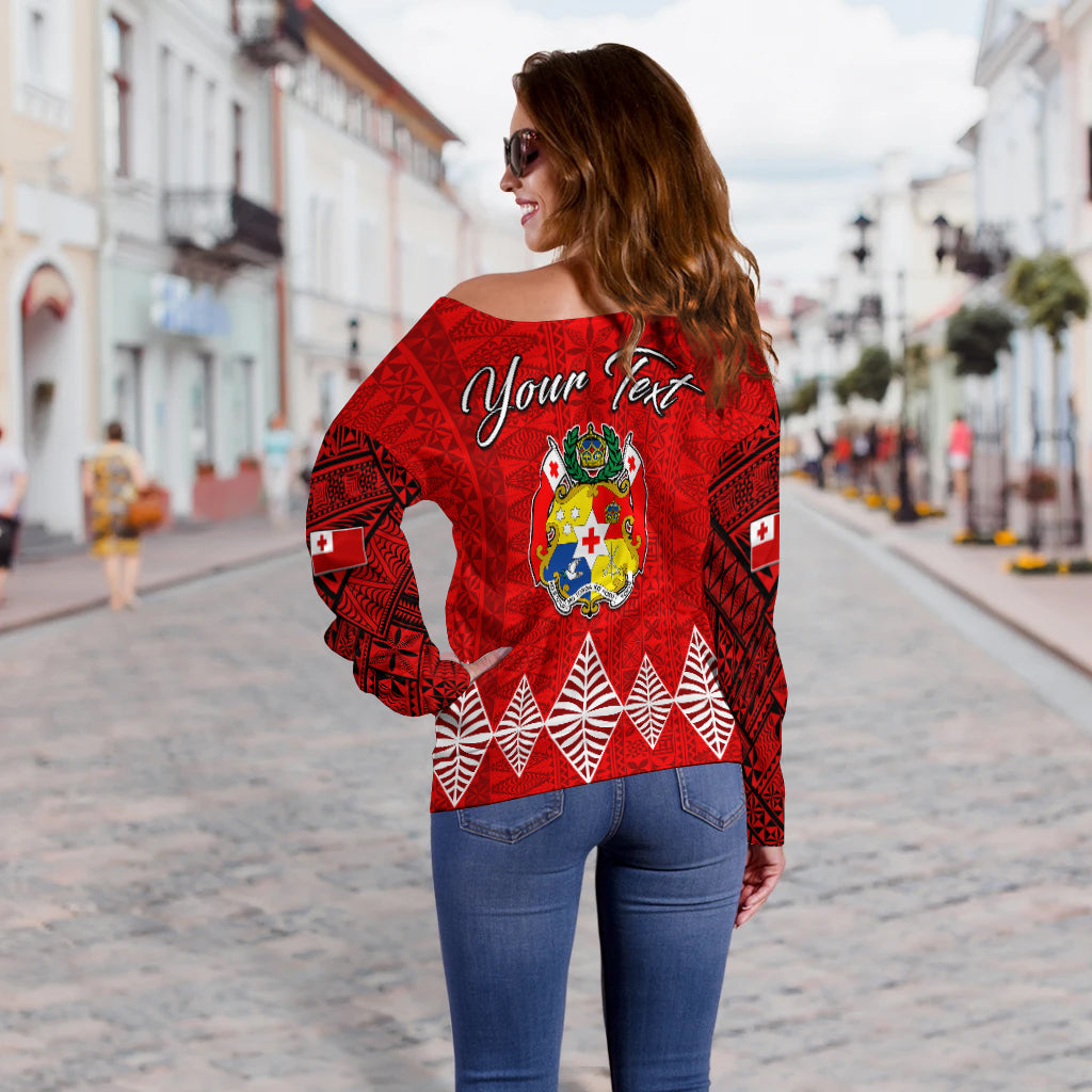 (Custom Personalised) Kingdom of Tonga Off Shoulder Sweater 2021 Tonga National Day LT13 - Polynesian Pride