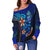 Guam Women's Off Shoulder Sweater - Vintage Tribal Mountain - Polynesian Pride