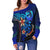 Pohnpei Women's Off Shoulder Sweater - Vintage Tribal Mountain - Polynesian Pride