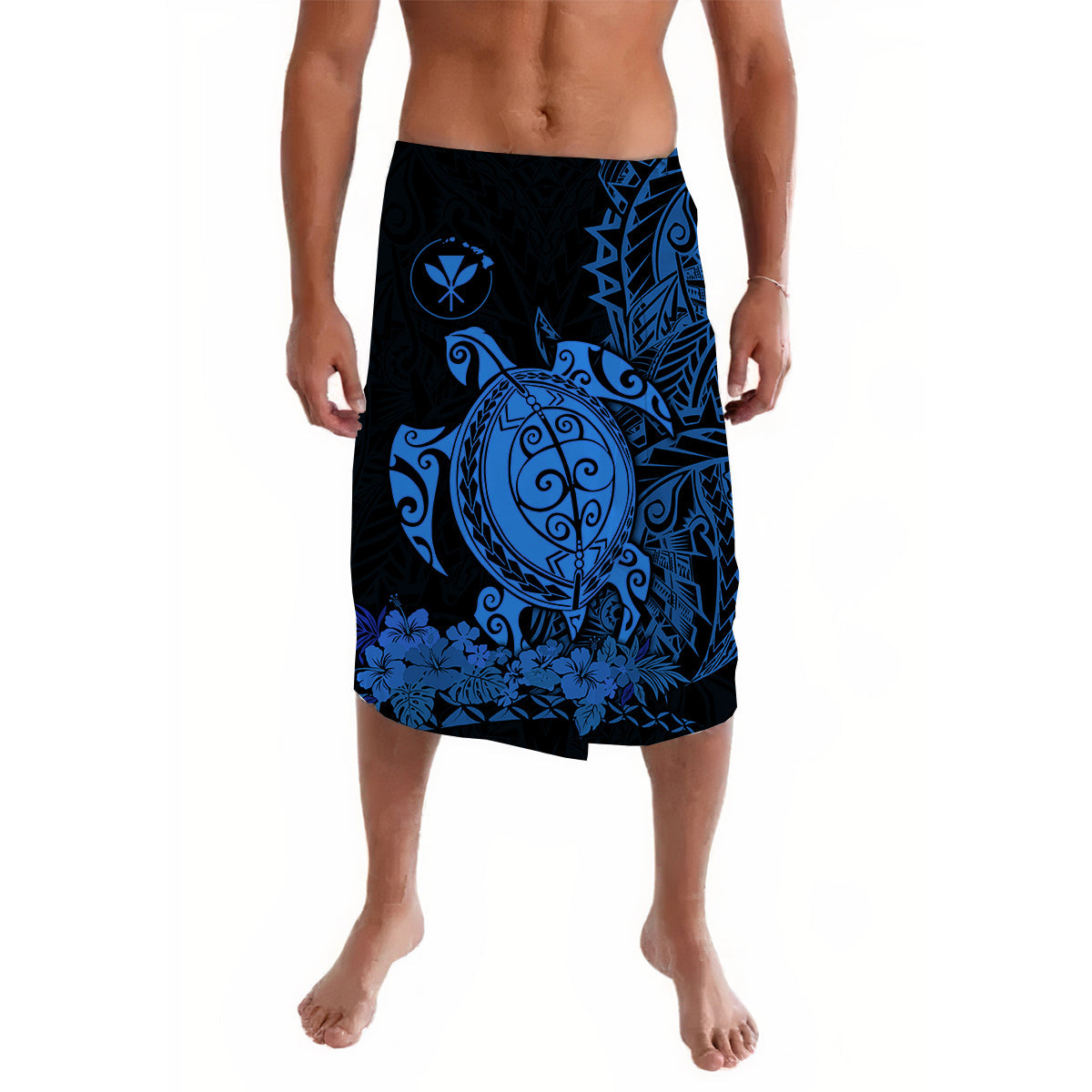 Hawaii Polynesian Lavalava Blue Sea Turtles Hawaiian LT13 Blue - Polynesian Pride