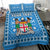 (Custom Personalised) Fiji Bedding Set Pattern - Fijian Tapa Pattern Blue LT13 - Polynesian Pride