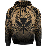 Hawaii Maka Polynesian Kanaka Maoli Hoodie Heaven Style Gold - Polynesian Pride