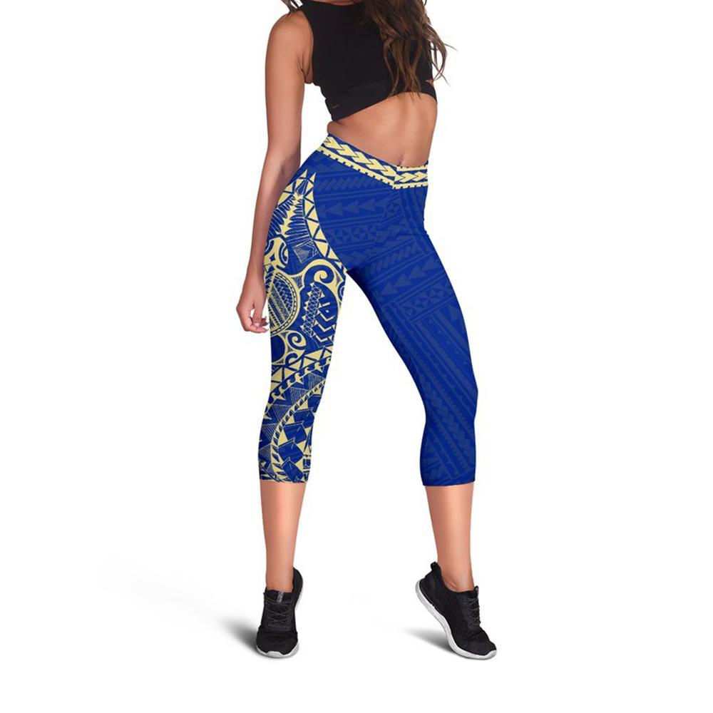 Neo Polynesian Rising 3rd Capris (Blue) A6 - Polynesian Pride