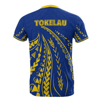 Tokelau T Shirt Tokelauan Coat of Arms Swirling Style - Polynesian Pride