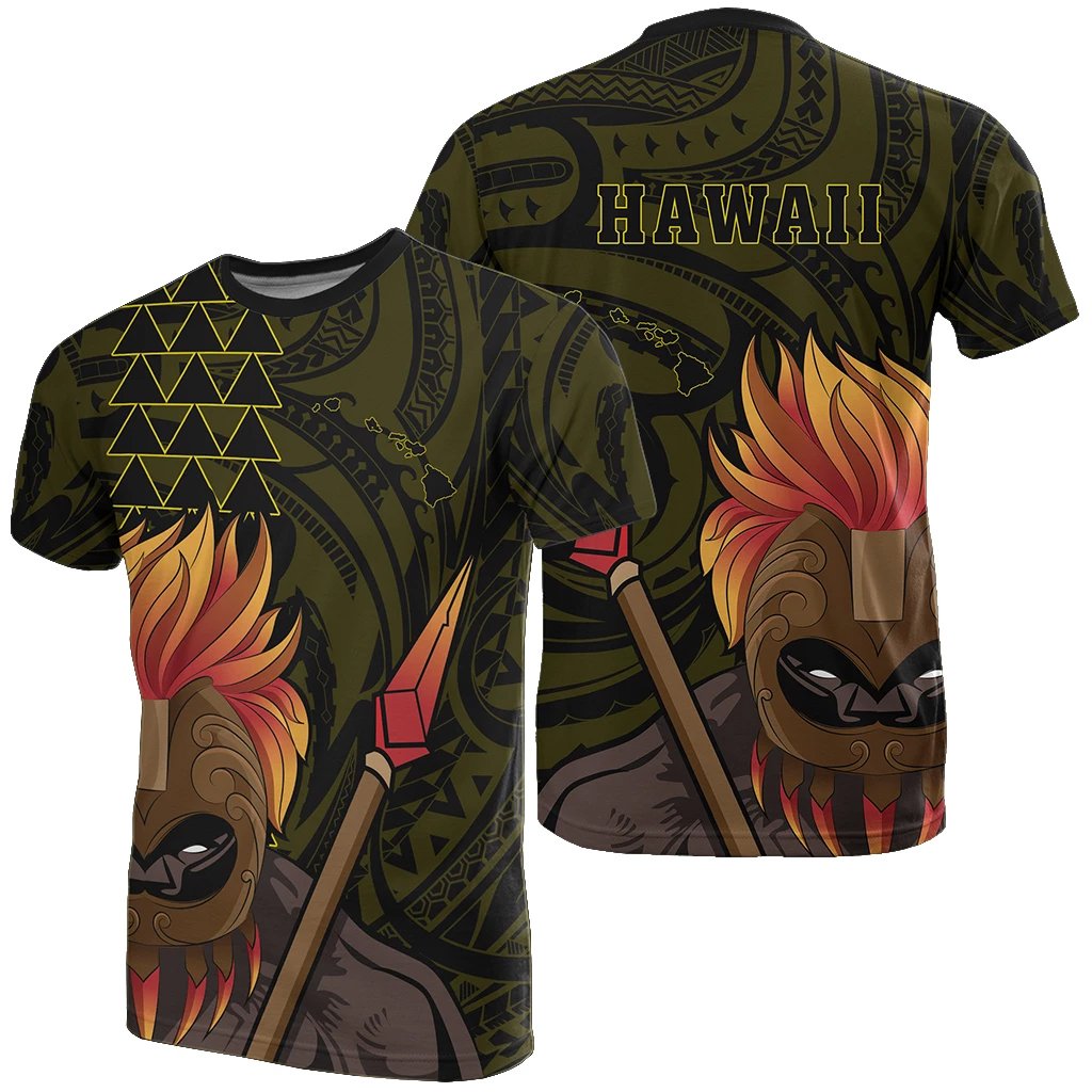 Polynesian Kakau Yellow Kanaka Warrior Hoodie Legend Unisex Yellow - Polynesian Pride