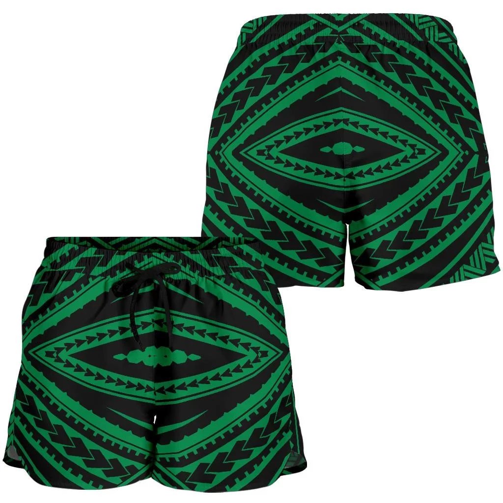 Polynesian Tatau Green Women's Short Women Green - Polynesian Pride