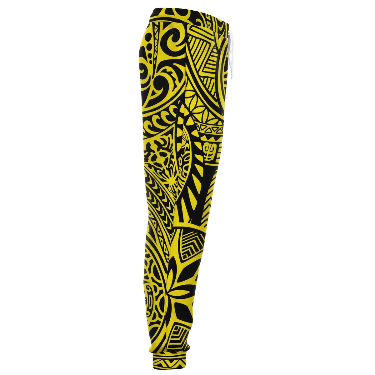 Polynesian Hawaiian Style Tribal Tattoo Yellow Joggers - Polynesian Pride