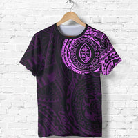 Guahan T Shirt Guahan Coat of Arms Polynesian Tattoo Style Pink Unisex Pink - Polynesian Pride