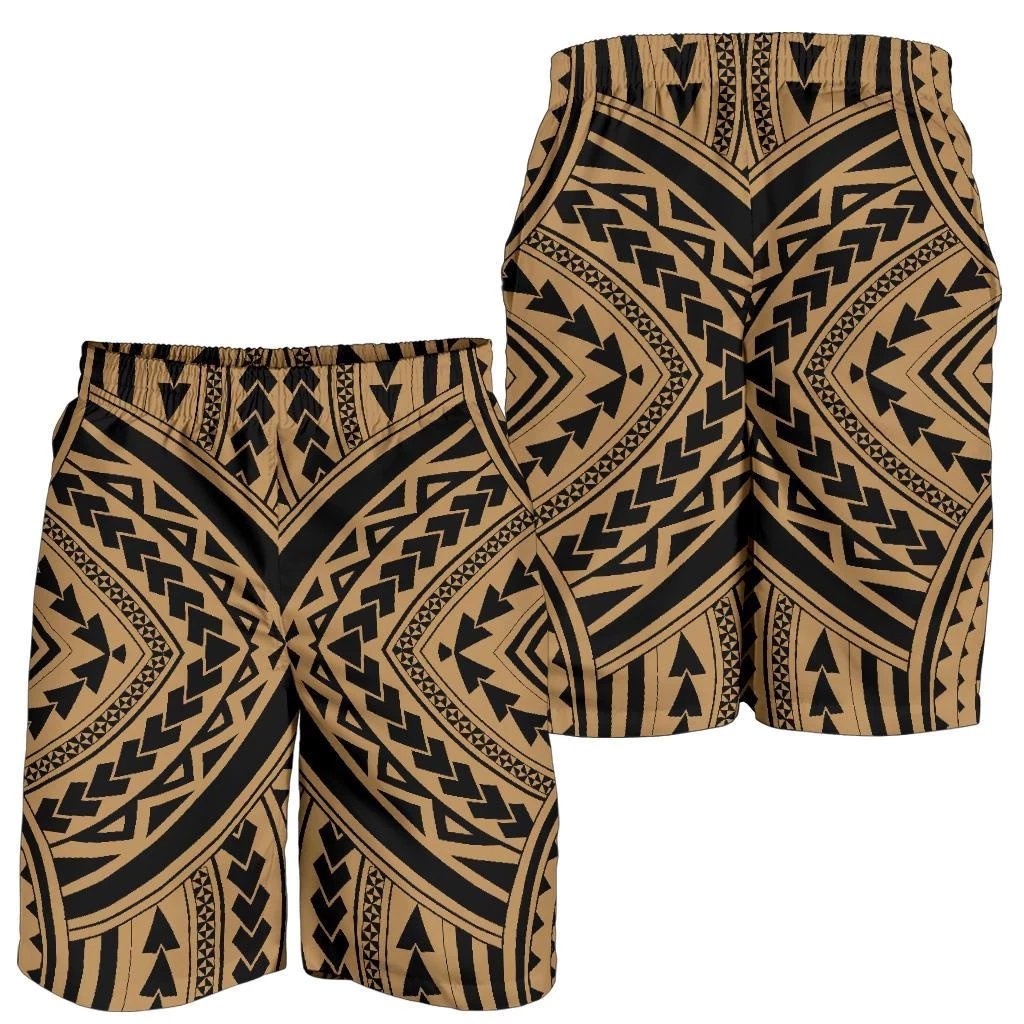 Polynesian Tradition Gold Men's Short Men's Shorts Gold - Polynesian Pride