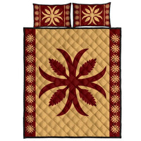 Hawaiian Quilt Pattern Flower Lovely Quilt Bed Set Gold - Polynesian Pride