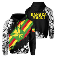 Kanaka Flag Polynesian Hoodie Nora Style Unisex White - Polynesian Pride