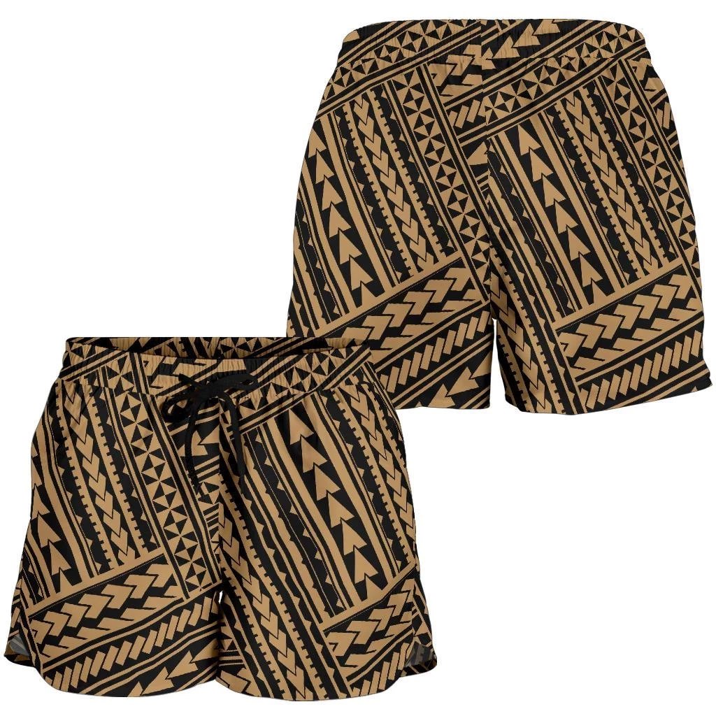 Polynesian Nation Gold Women's Short Women Gold - Polynesian Pride