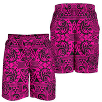 Polynesian Kakau Turtle Pink Men's Short Pink - Polynesian Pride