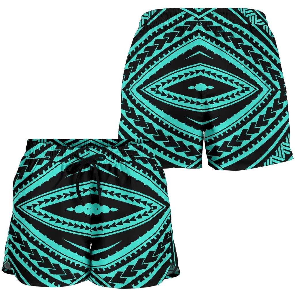 Polynesian Tatau Turquoise Women's Short Women Turquoise - Polynesian Pride