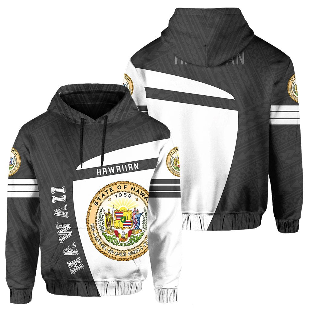 Hawaii Polynesian Sport Hoodie Gray Premium Style Unisex Gray - Polynesian Pride